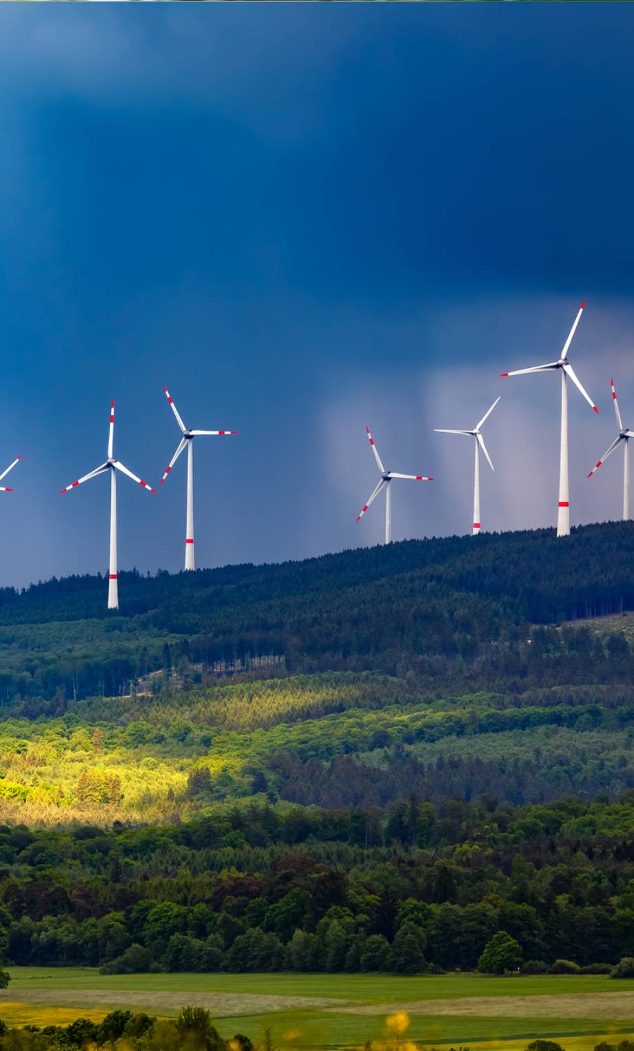 Wind turbine service engineer maintenance and plan for inspection at construction site, renewable electricity generator.